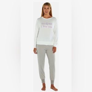 NWT Wildfox Sleep “Weekend I Love You” Pajama Set